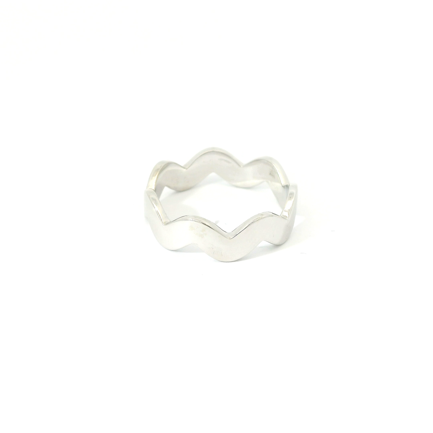Vlnitý zlatý prsten s diamanty