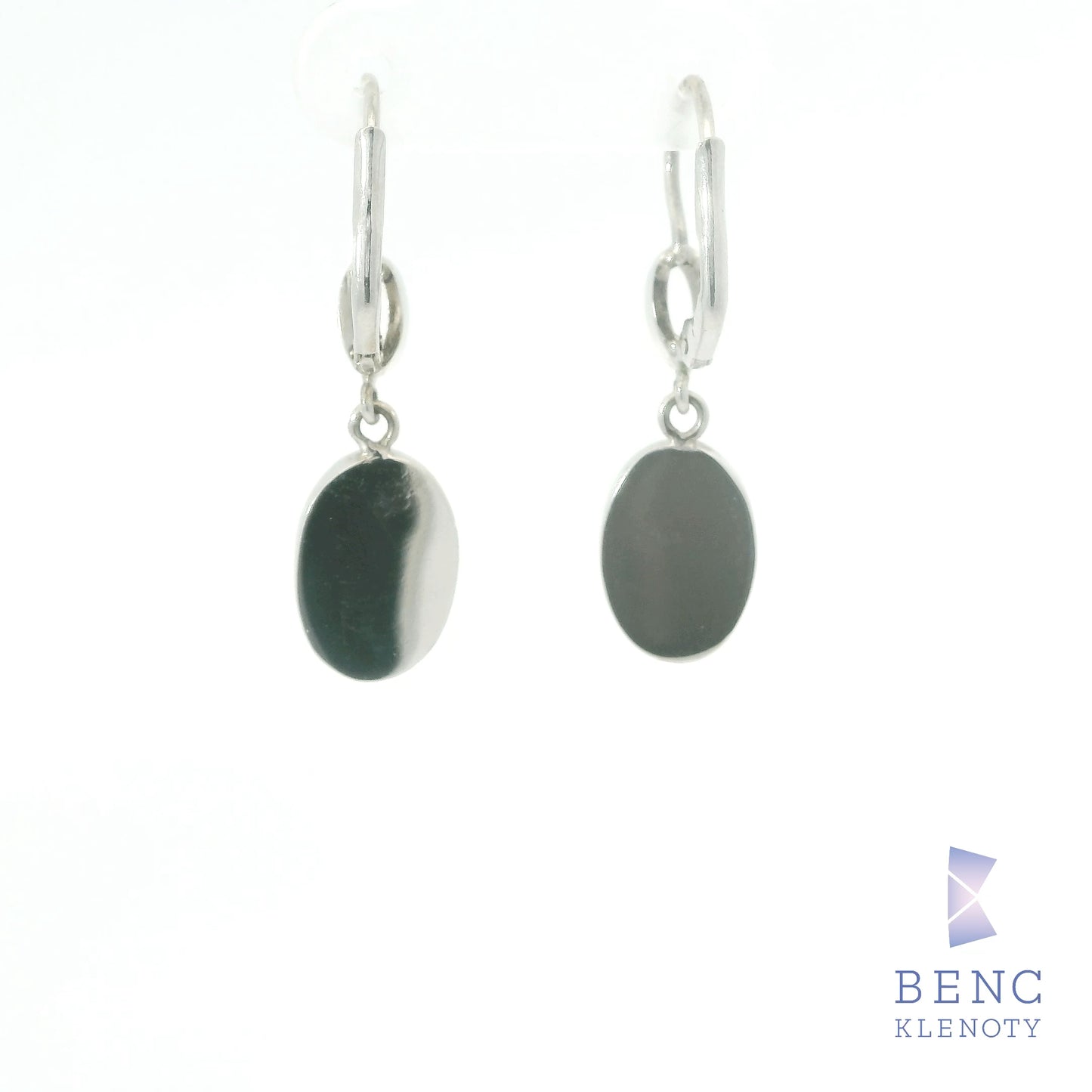 Elegant white gold dangle earrings with Ethiopian smoky opal