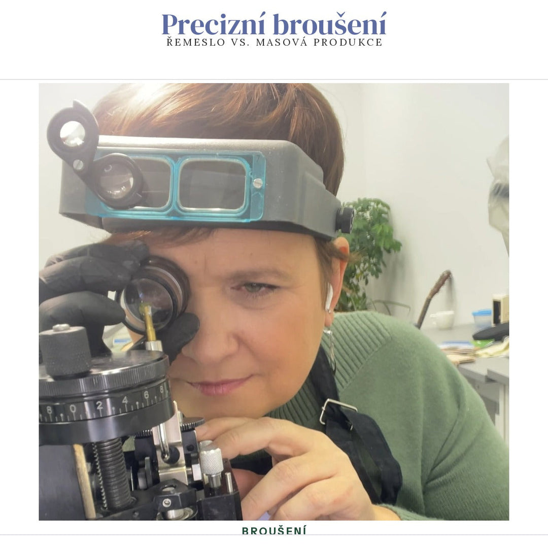 Precizní broušení drahokamů: Rozdíl mezi řemeslem a masovou produkcí.
