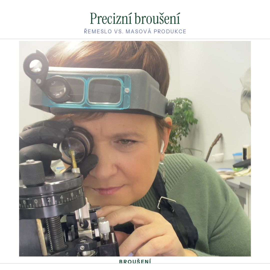 Precizní broušení drahokamů: Rozdíl mezi řemeslem a masovou produkcí.
