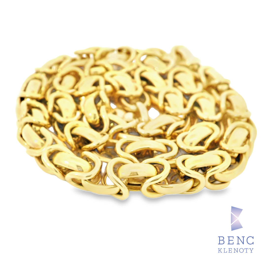 Damsky zlaty nardelnik s kralovskou vazbou 14k

