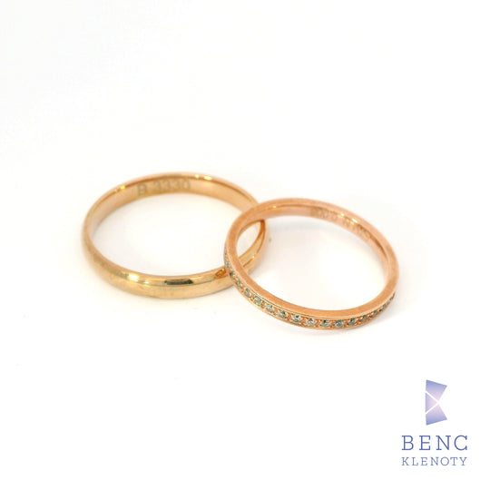 Zlatý snubní prsten - Nadčasová elegance pro ni i pro něj - B-3330