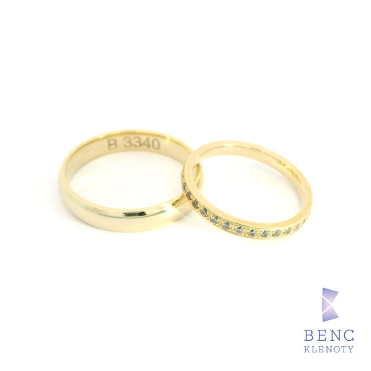 Zlatý snubní prsten - Nadčasová elegance pro ni i pro něj B-3340