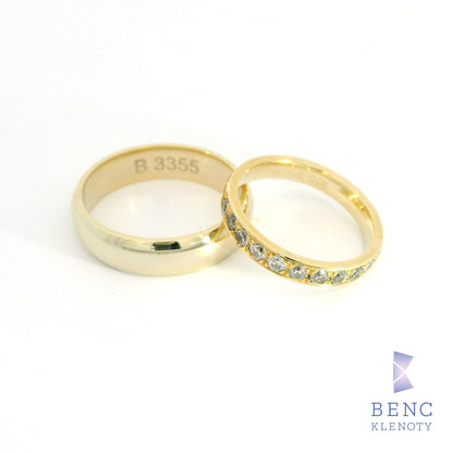Gold wedding ring - Timeless elegance for her and him B-3355