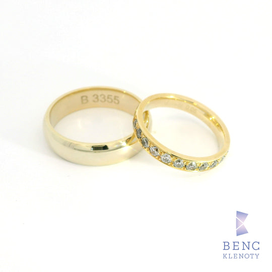 Zlatý snubní prsten - Nadčasová elegance pro ni i pro něj B-3355