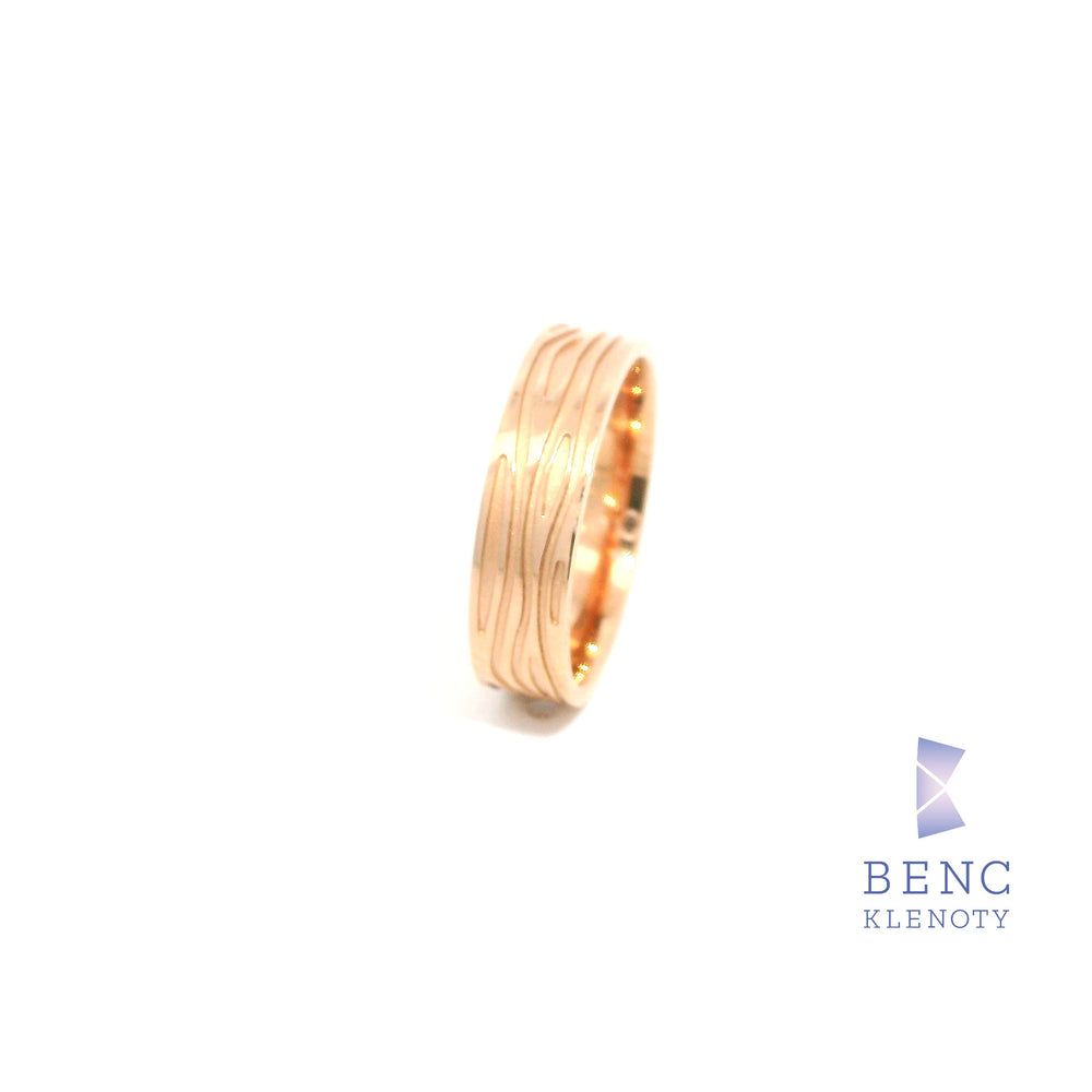 Dámský snubní prsten ze zlata 14K | Nadčasový design | R175