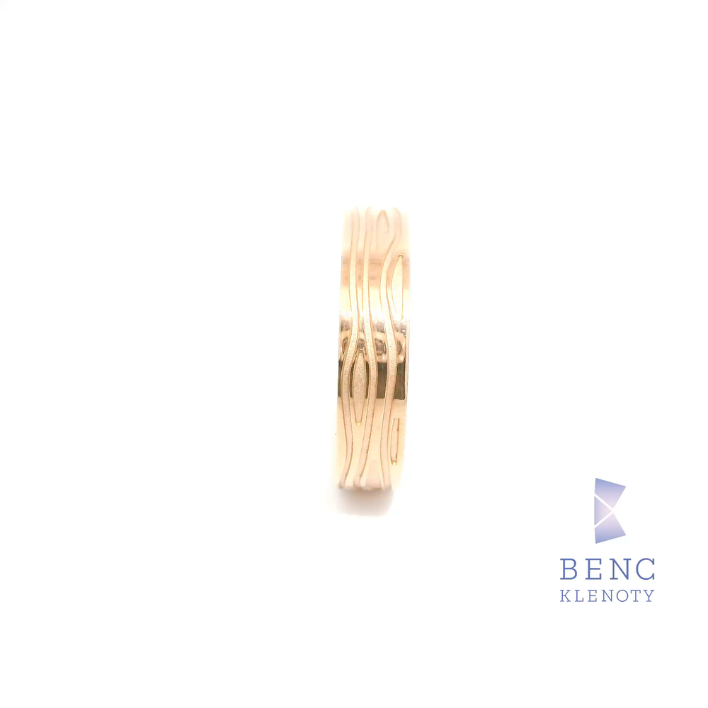 Pánský snubní prsten ze zlata 14K | Nadčasový design | R175