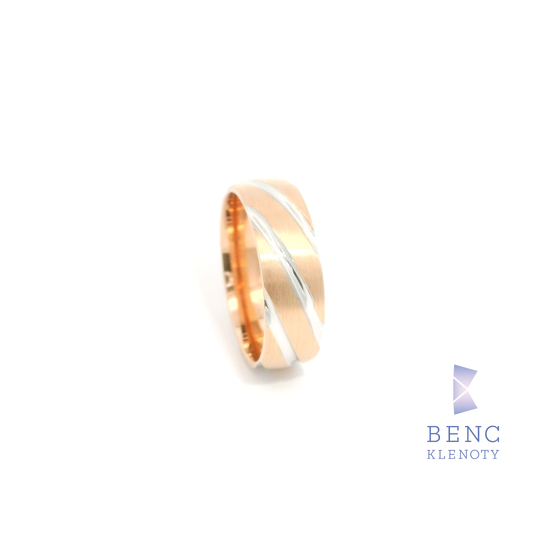 Dámský snubní prsten ze zlata 14K | Nadčasový design | A936