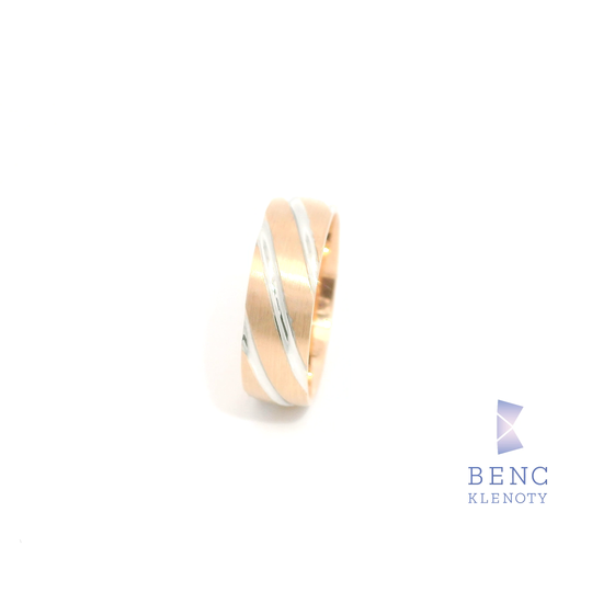 Dámský snubní prsten ze zlata 14K | Nadčasový design | A936