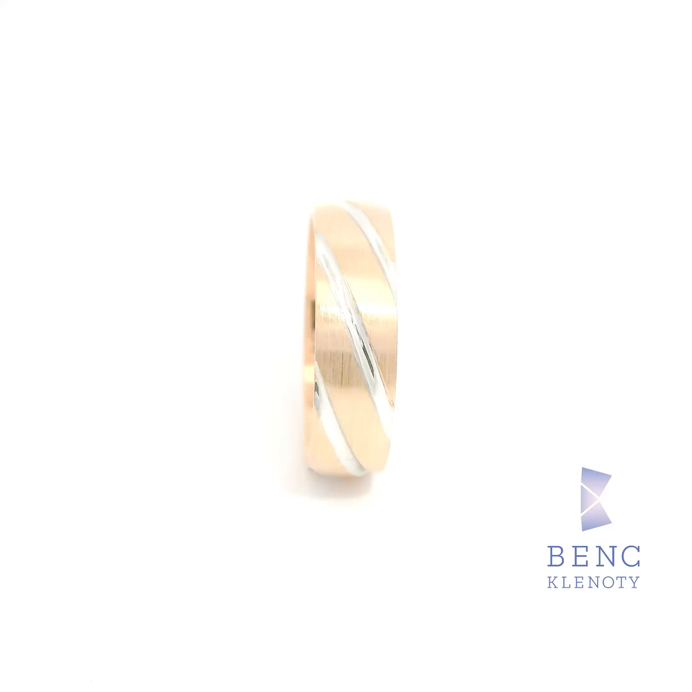 Pánský snubní prsten ze zlata 14K | Nadčasový design | A936-P