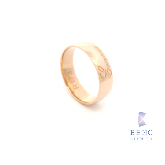 Pánský snubní prsten ze zlata 14K | Nadčasový design | R173-P