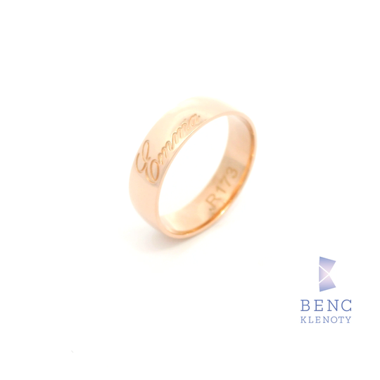 Pánský snubní prsten ze zlata 14K | Nadčasový design | R173-P