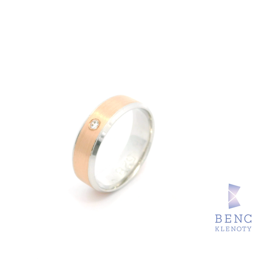 Dámský snubní prsten ze zlata 14K | Nadčasový design | A528