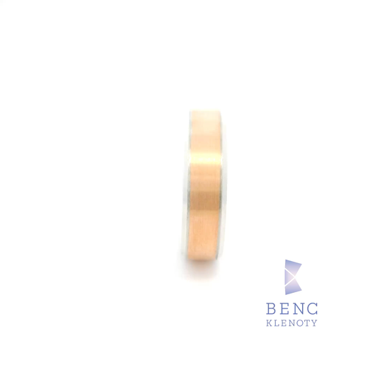 Pánský snubní prsten ze zlata 14K | Nadčasový design | A528-P