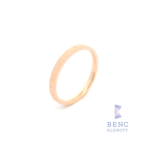 Pánský snubní prsten ze zlata 14K | Nadčasový design | R755-P