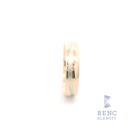 Pánský snubní prsten ze zlata 14K | Nadčasový design | B9-P