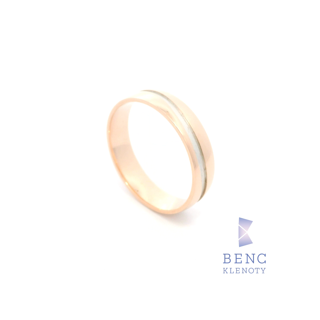 Pánský snubní prsten ze zlata 14K | Nadčasový design | B9-P