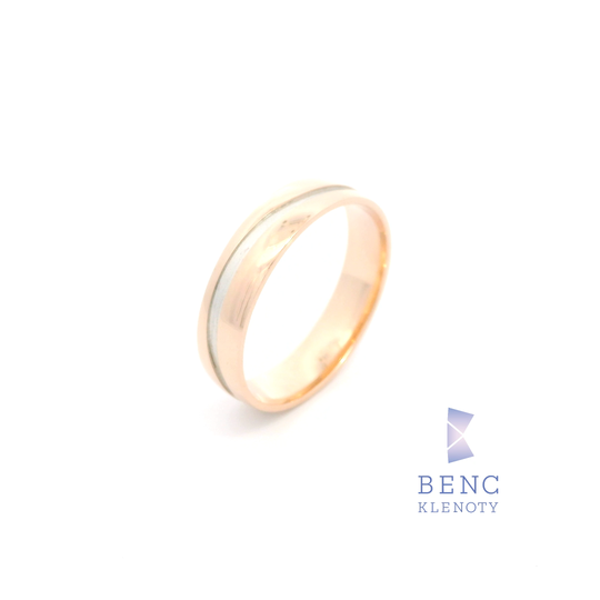 Pánský snubní prsten ze zlata 14K | Nadčasový design | B9-P