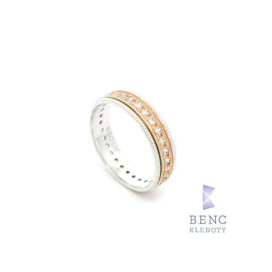 Dámský snubní prsten ze zlata 14K | Nadčasový design | A1058