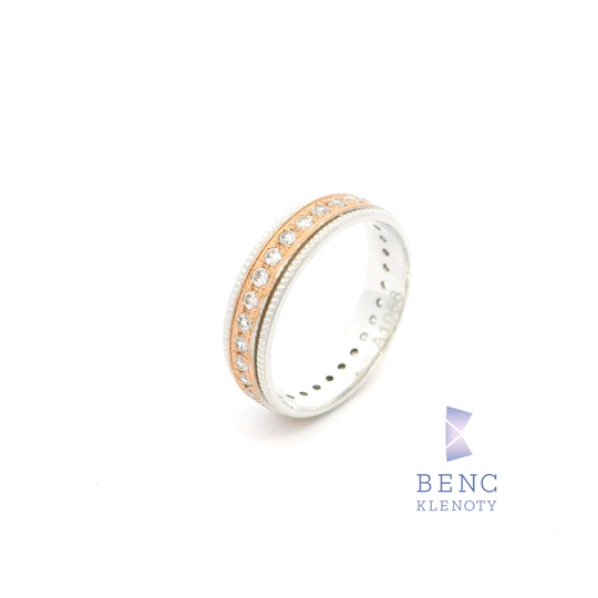 Dámský snubní prsten ze zlata 14K | Nadčasový design | A1058