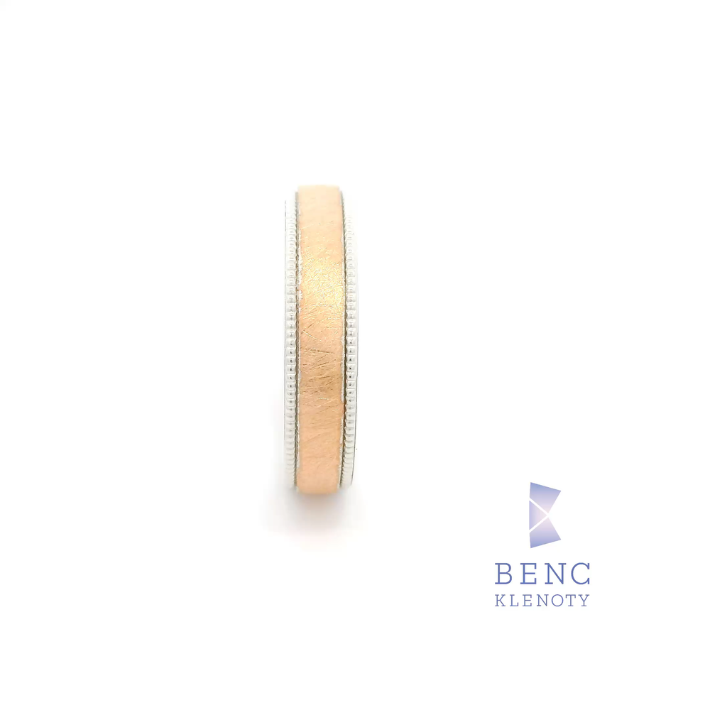 Pánský snubní prsten ze zlata 14K | Nadčasový design | A1058-P