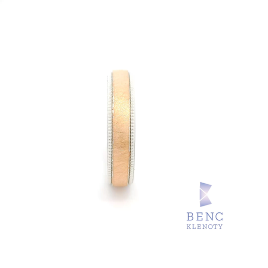 Pánský snubní prsten ze zlata 14K | Nadčasový design | A1058-P