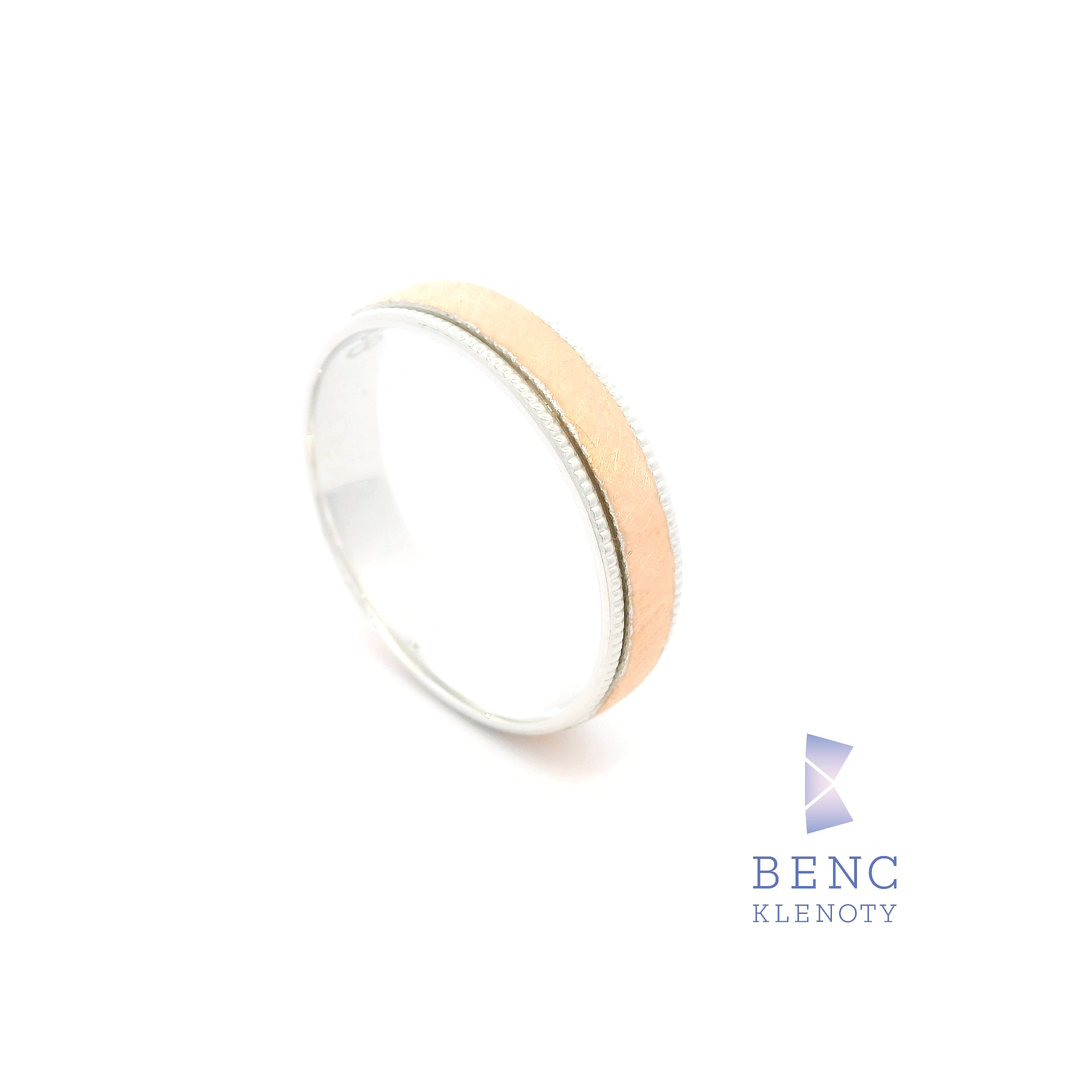 Pánský snubní prsten ze zlata 14K | Nadčasový design | A1058-P