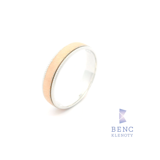 Pánský snubní prsten ze zlata 14K | Nadčasový design | A1058-P