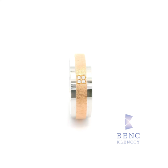 Dámský snubní prsten ze zlata 14K | Nadčasový design | A968