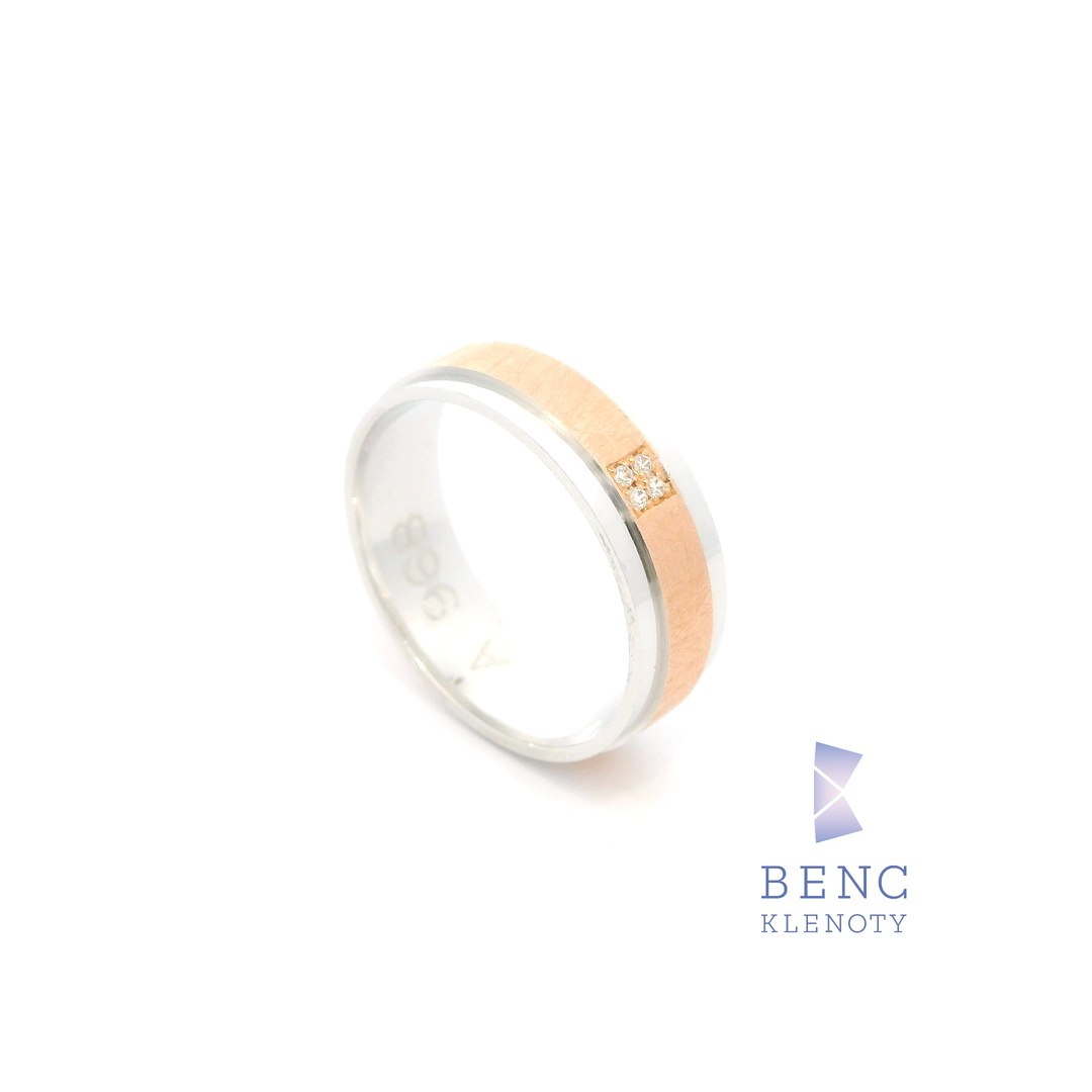 Dámský snubní prsten ze zlata 14K | Nadčasový design | A968