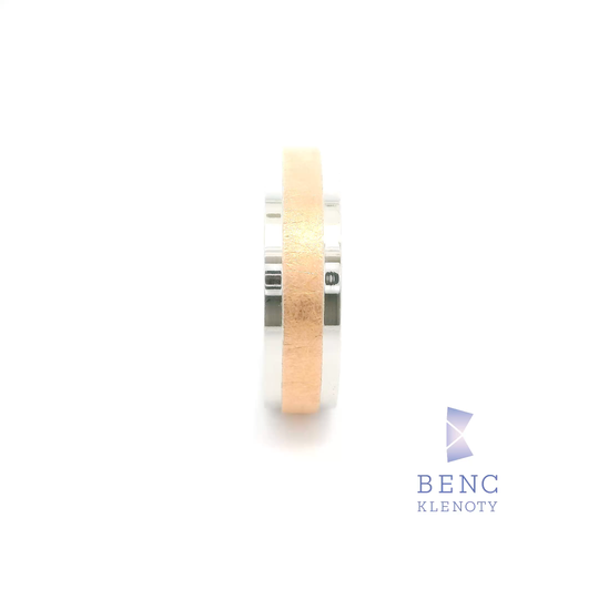 Pánský snubní prsten ze zlata 14K | Nadčasový design | A968-P