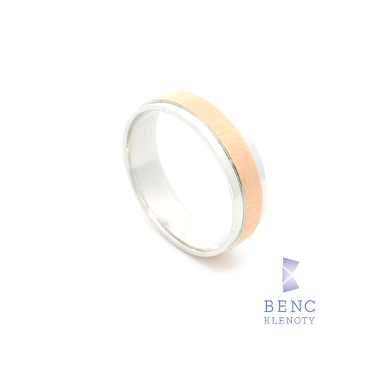 Pánský snubní prsten ze zlata 14K | Nadčasový design | A968-P