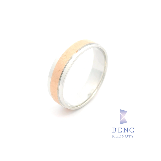 Pánský snubní prsten ze zlata 14K | Nadčasový design | A968-P