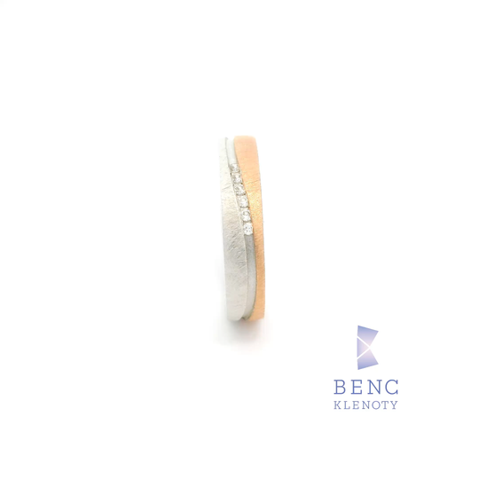 Dámský snubní prsten ze zlata 14K | Nadčasový design | L136