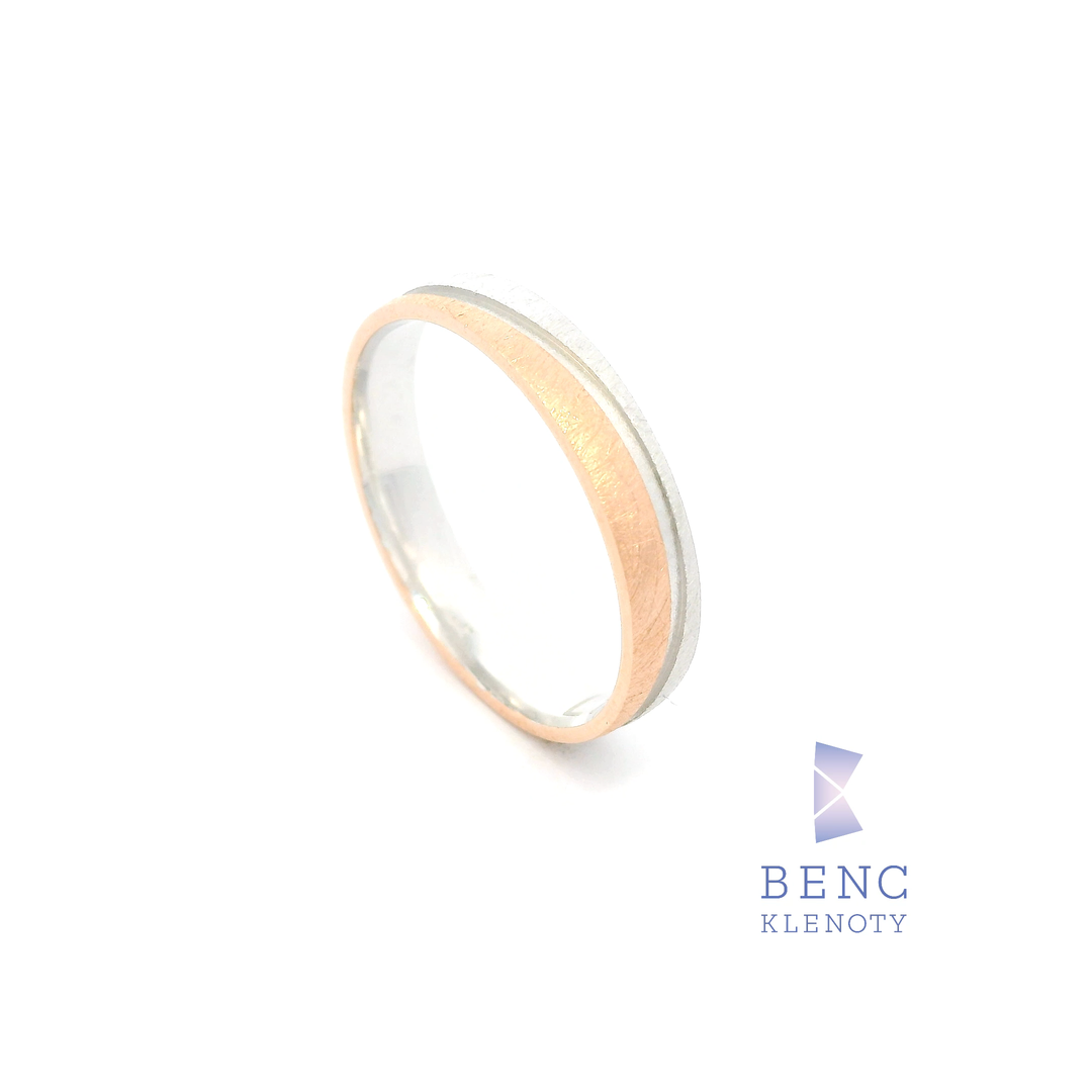 Pánský snubní prsten ze zlata 14K | Nadčasový design | L136-P