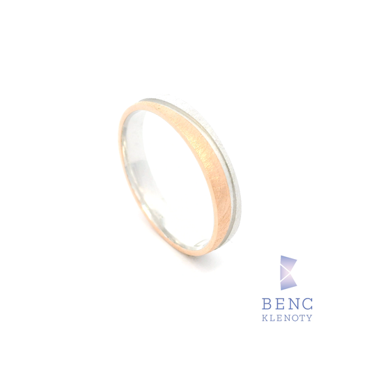 Pánský snubní prsten ze zlata 14K | Nadčasový design | L136-P