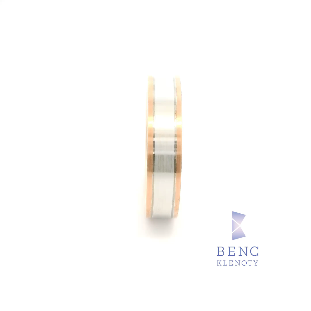 Pánský snubní prsten ze zlata 14K | Nadčasový design | R115-P