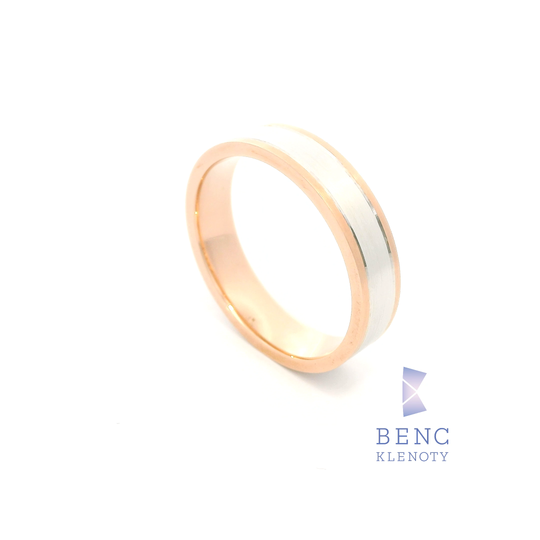 Pánský snubní prsten ze zlata 14K | Nadčasový design | R115-P