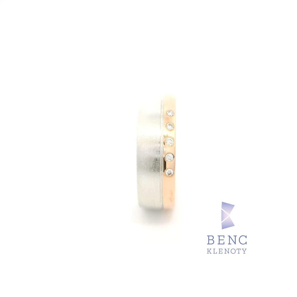 Dámský snubní prsten ze zlata 14K | Nadčasový design | R107