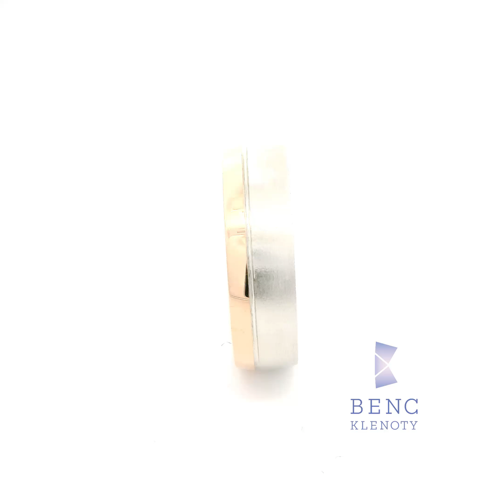 Pánský snubní prsten ze zlata 14K | Nadčasový design | R107-P