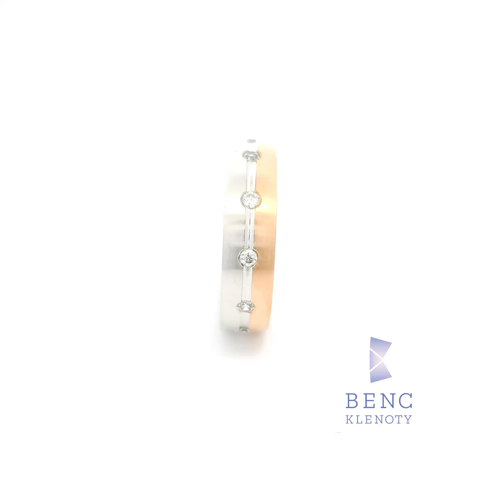 Dámský snubní prsten ze zlata 14K | Nadčasový design | R135