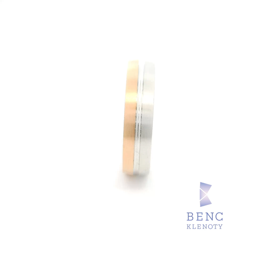 Pánský snubní prsten ze zlata 14K | Nadčasový design | R135-P