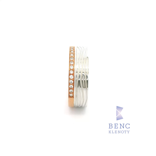 Dámský snubní prsten ze zlata 14K | Nadčasový design | A964