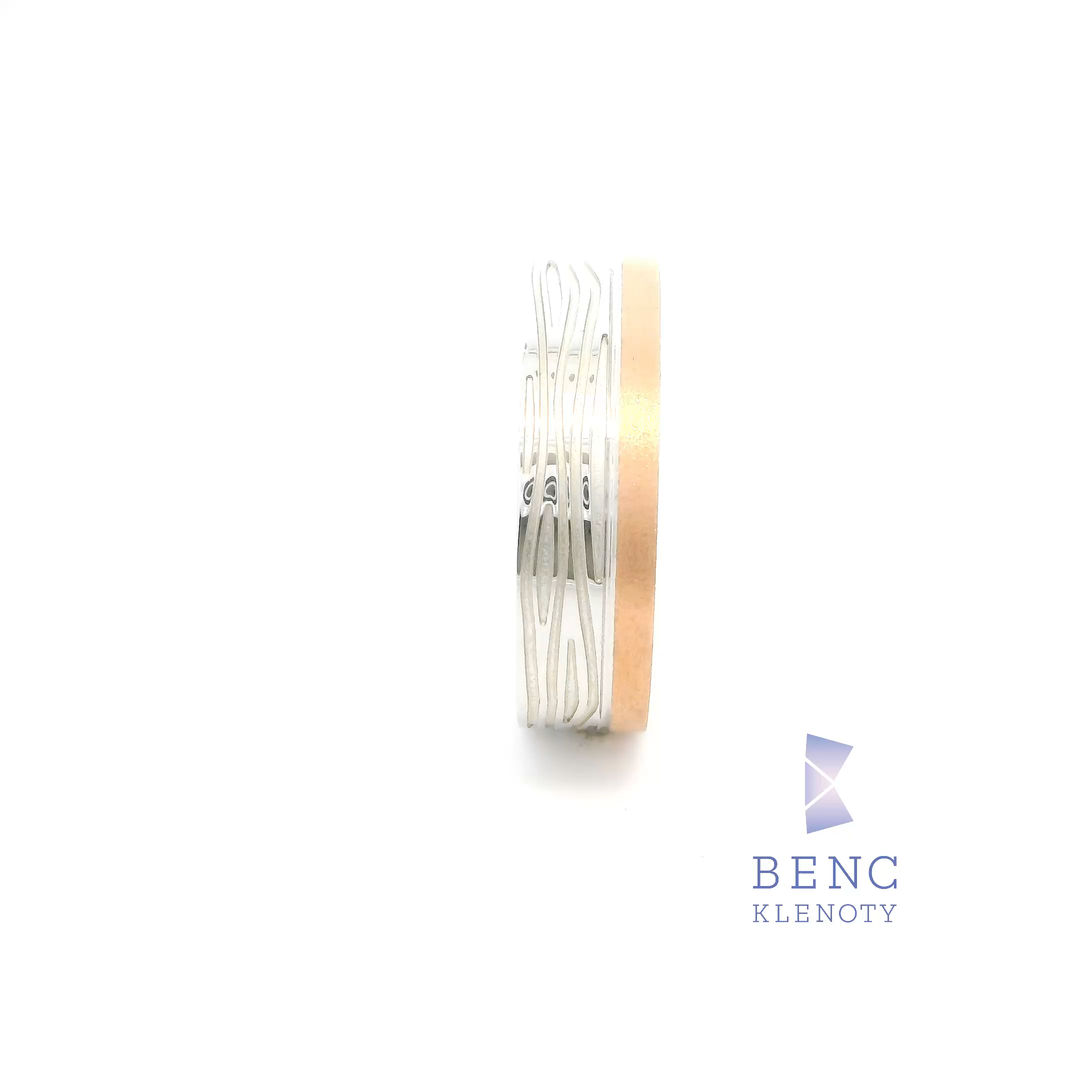 Pánský snubní prsten ze zlata 14K | Nadčasový design | A964-P