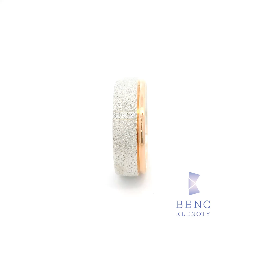 Dámský snubní prsten ze zlata 14K | Nadčasový design | A758