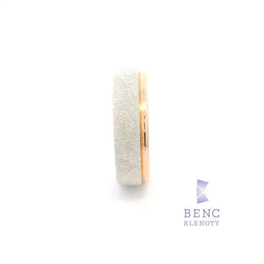 Pánský snubní prsten ze zlata 14K | Nadčasový design | A758-P