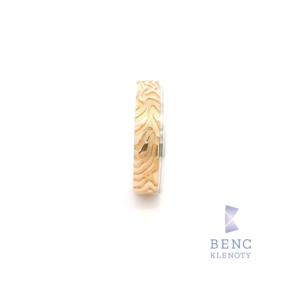 Dámský snubní prsten ze zlata 14K | Nadčasový design | R123