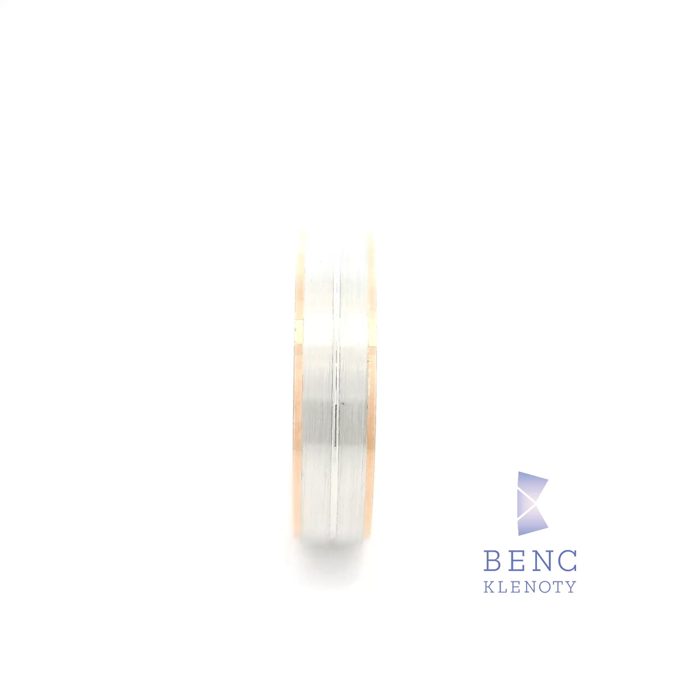 Pánský snubní prsten ze zlata 14K | Nadčasový design | P20-P