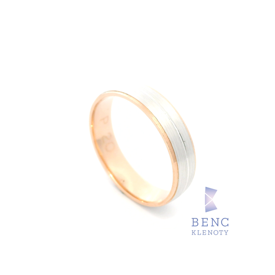 Pánský snubní prsten ze zlata 14K | Nadčasový design | P20-P