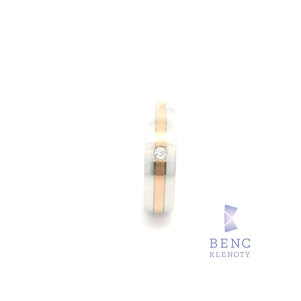 Dámský snubní prsten ze zlata 14K | Nadčasový design | R121